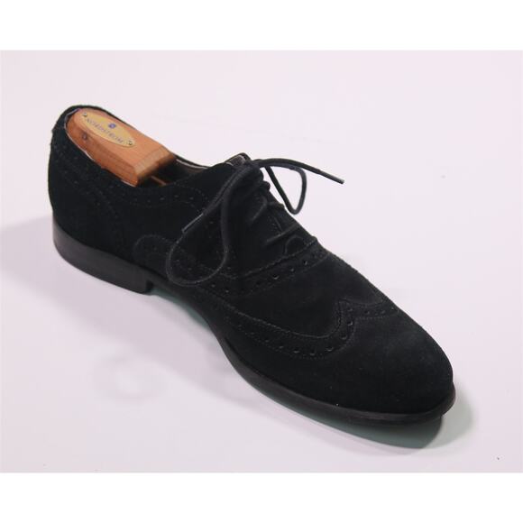 John Varvatos Black Suede Oxfords - Picture 7 of 11
